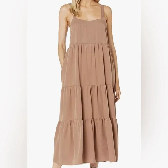 sachin and babi light blue dress White Linen Tent Dress With Side Buttons - Sleeveless (2 sizes)